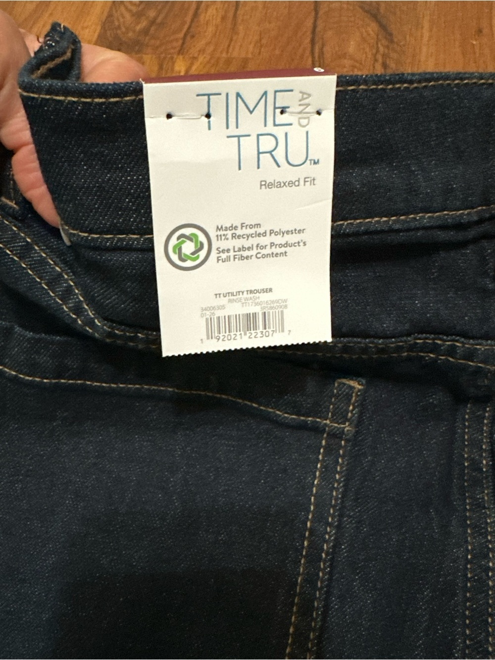 Time and Tru Dark Blue Wide Leg Utility Trousers - Picture 12 of 13